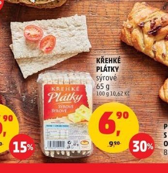 Křehké plátky sýrové