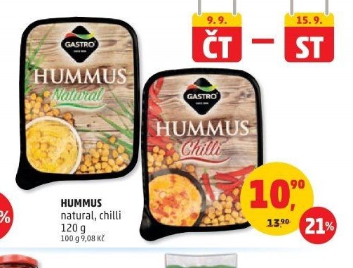 HUMMUS natural, chilli