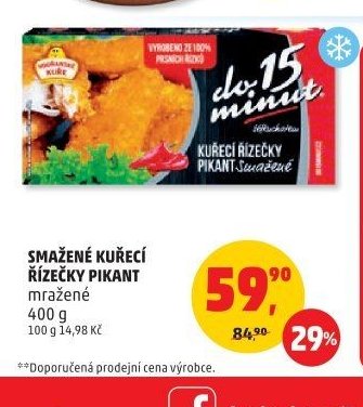 SMAŽENÉ KUŘECÍ ŘÍZEČKY PIKANT