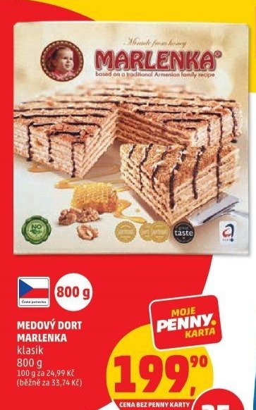 Medový dort Marlenka