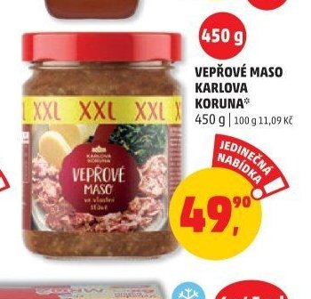 Vepřové maso Karlova koruna