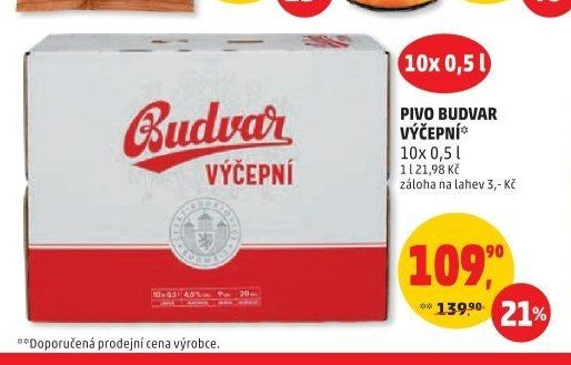 PIVO BUDVAR VÝČEPNÍ