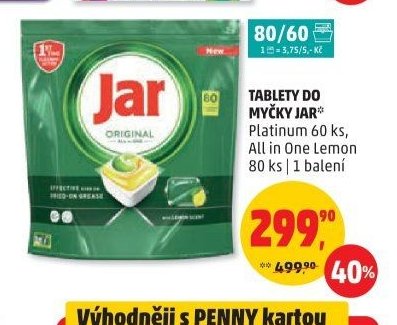 Tablety do myčky JAR