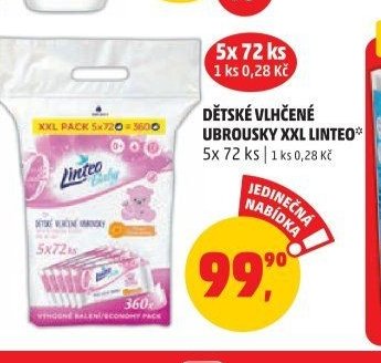 Dětské vlhčené ubrousky XXL LINTEO