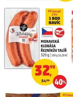 MORAVSKÁ KLOBÁSA ŘEZNÍKŮV TALÍŘ 320 g