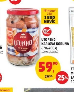 UTOPENCI KARLOVA KORUNA 670/400 g