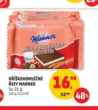 Oříškovomléčné řezy Manner