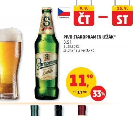 Pivo Staropramen Ležák