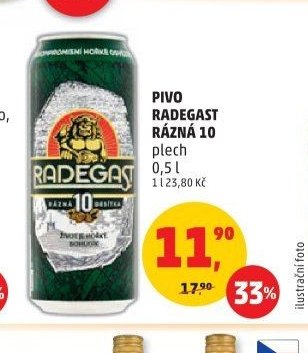 Pivo Radegast Rázná 10
