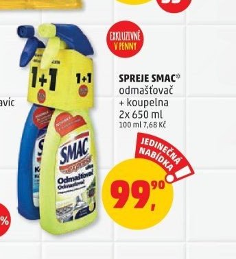 Sprej Smac odmašťovač + koupelna