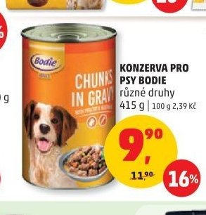 Konzerva pro psy Bodie různé druhy