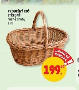 Proutěný koš střední
