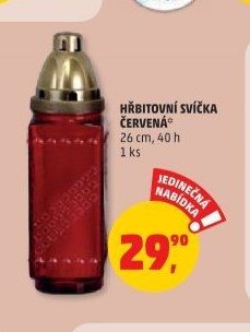 Hřbitovní svíčka červená