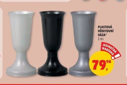 Plastová hřbitovní váza