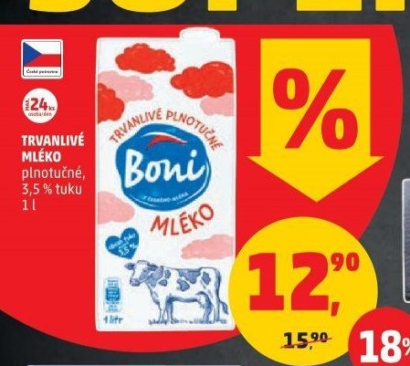 TRVANLIVÉ MLÉKO plnotučné