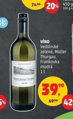 VÍNO Veltlínské zelené, Müller Thurgau, Frankovka modrá