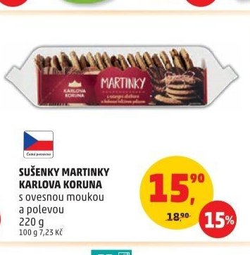 Sušenky Martinky Karlova Koruna