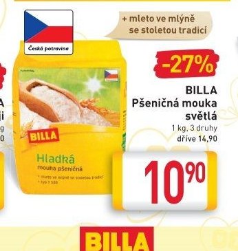 BILLA Pšeničná mouka světlá
