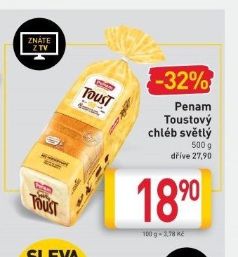 Penam Toustový chléb světlý