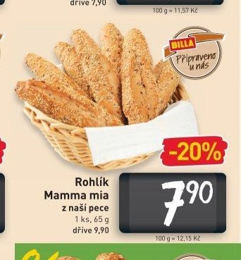 Rohlík Mamma mia z naší pece