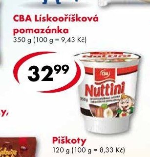 CBA Lískooříšková pomazánka