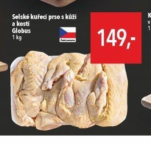 Selské kuřecí prso s kůží a kostí