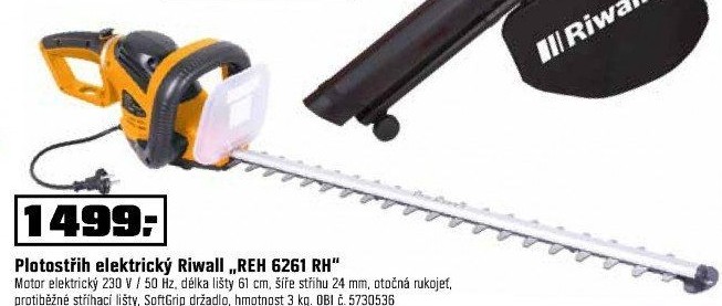 Benzínové nůžky na živý plot Riwall REH6261RH