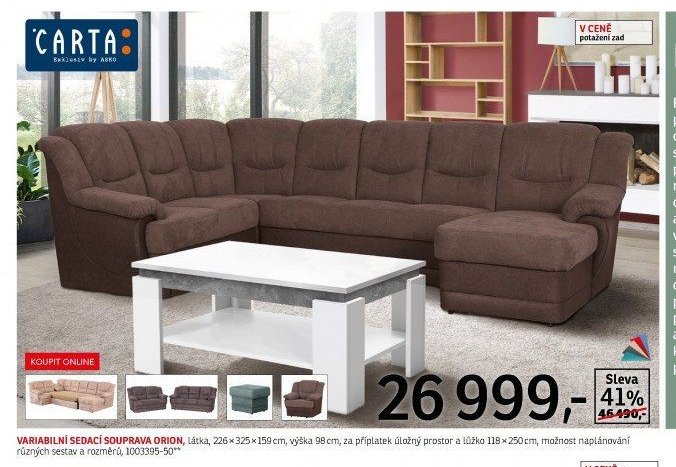 Variabilní sedací souprava Orion - ASKO akcniletaky.com