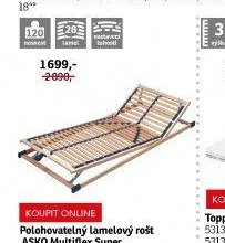 Polohovatelný lamelový rošt ASKO Multiflex Super - ASKO akcniletaky.com