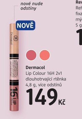 Dermacol Lip Colour 16H 2v1 dlouhotrvající rtěnka