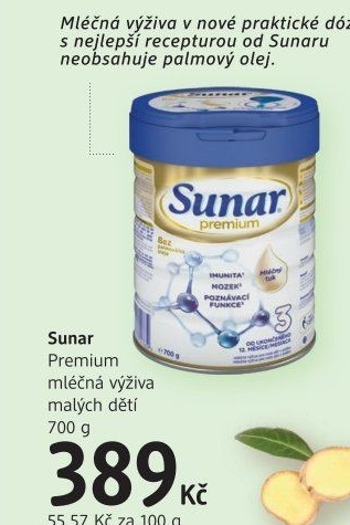 Kojenecké mléko Premium Sunar