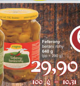 Feferony beraní rohy Rapa