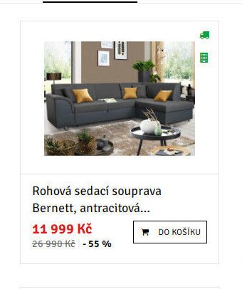 Rohová sedací souprava Bernett, antracitová - ASKO akcniletaky.com