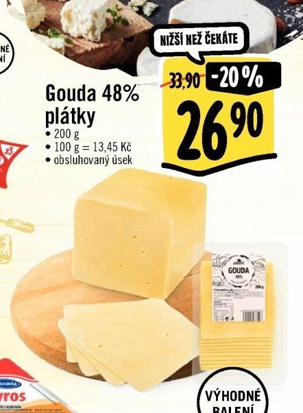 Gouda 48% plátky