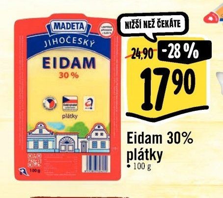 Eidam 30% plátky