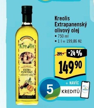 Olivový olej extra panenský Kreolis