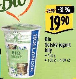 Bílý jogurt selský bio Hollandia
