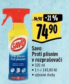Čistič proti plísním Savo