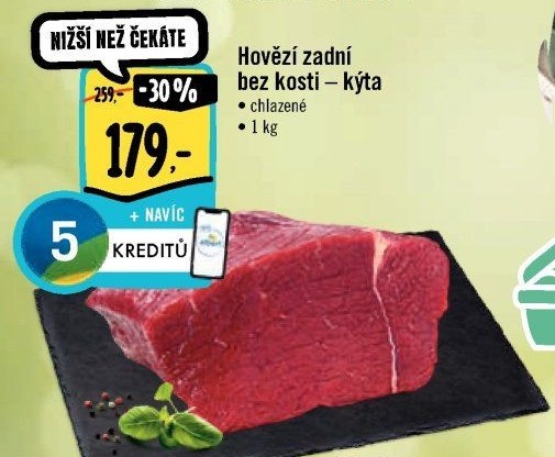 Hovězí kýta zadní bez kosti