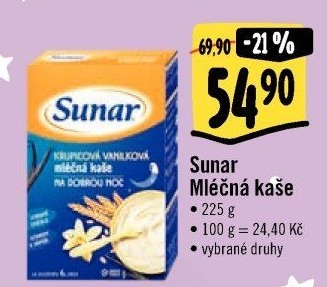 Kaše mléčná Sunar