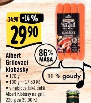 Klobásy Od řezníka na gril Albert