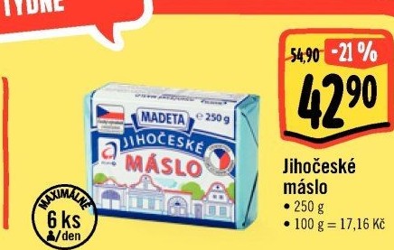 Máslo Jihočeské Madeta
