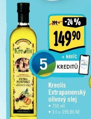 Olivový olej extra panenský Kreolis