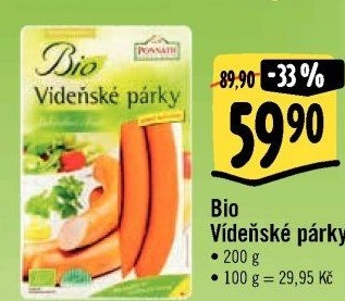 Párky vídeňské bio Ponnath