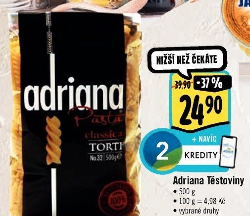 Těstoviny semolinové Adriana