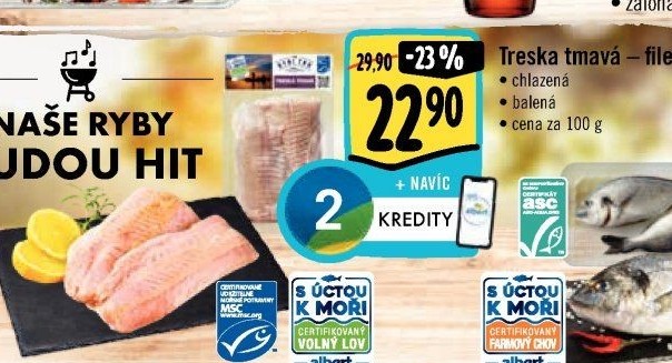 Treska tmavá filety Albert