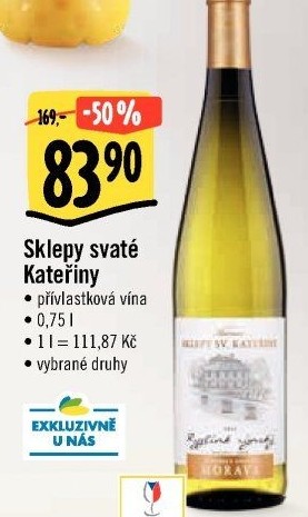 Vína Sklepy svaté Kateřiny - přívlastková