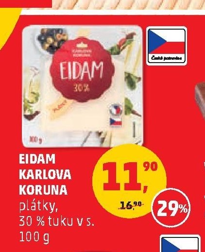 Eidam Karlova Koruna plátky 100 g