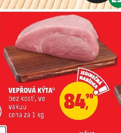 Vepřová kýta bez kosti, ve vakuu, cena za 1 kg