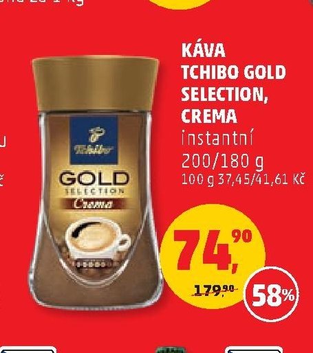 Káva Tchibo Gold Selection, Crema 200/180 g